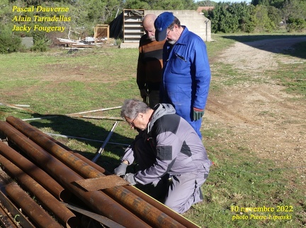 2022 11 10 CHAN-PL Journée travail P1230698 Appentis Parc à ferraille A.Tarradellas P.Dauverne J.Fougerey