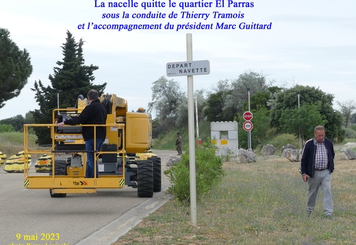 2023 05 09 CHAN-PL P1020204 Départ de la nacelle Thierry Tramois accompagnée de Marc Guittard