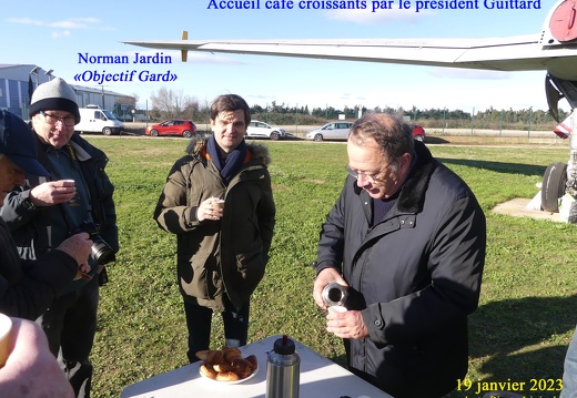 2023 01 19 CHAN-PL P1240709 Visite Norman Jardin ObjectifGard Café croissants M.Guittard P.Parein