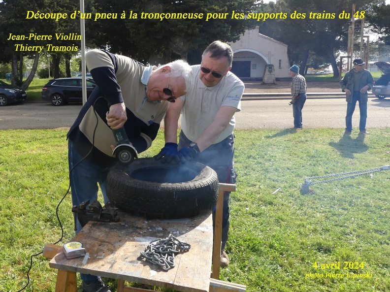 2024 04 04 CHAN-PL P1040797 Découpe d'un pneu pour les rails de soutien des trains J.Pierre Viollin Thierry Tramois.jpg